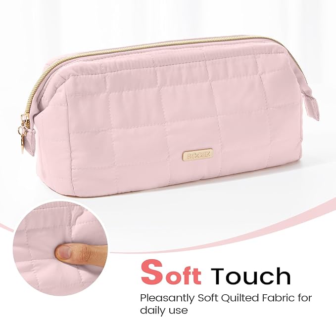 Sooez Large Pencil Case Pouch, Soft Pencil Bag with Zipper, Pen Bag Wide Opening, School Supplies Cute Pencil Case for Girls Boy Men Women, Blue