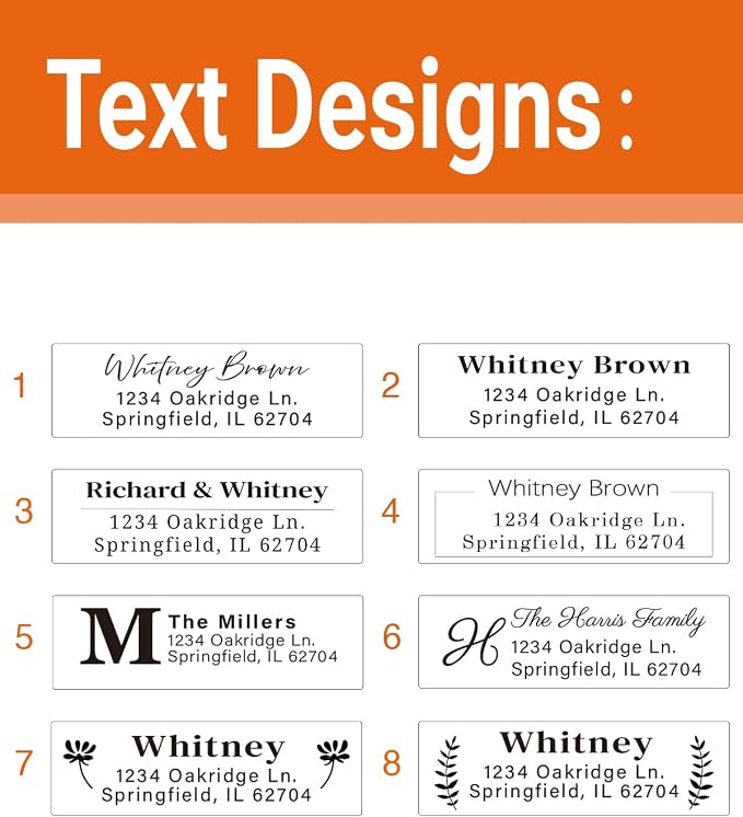Personalized Return Address Labels on Roll – Custom Name & Address Stickers, Roll of 50,250,500 Easy-Peel Self-Adhesive, Glossy White 2.5" x 0.75"