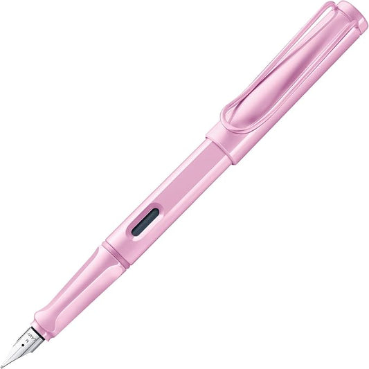 LAMY safari lightrose - Fountain Pen with ergonomic grip & polished steel nib in size F - ideal for any Writing & Calligraphy - including LAMY T 10 blue cartridge - Right-Handed | Lamy Fountain pen with ergonomic grip - robust ASA plastic - incl. LAMY ...