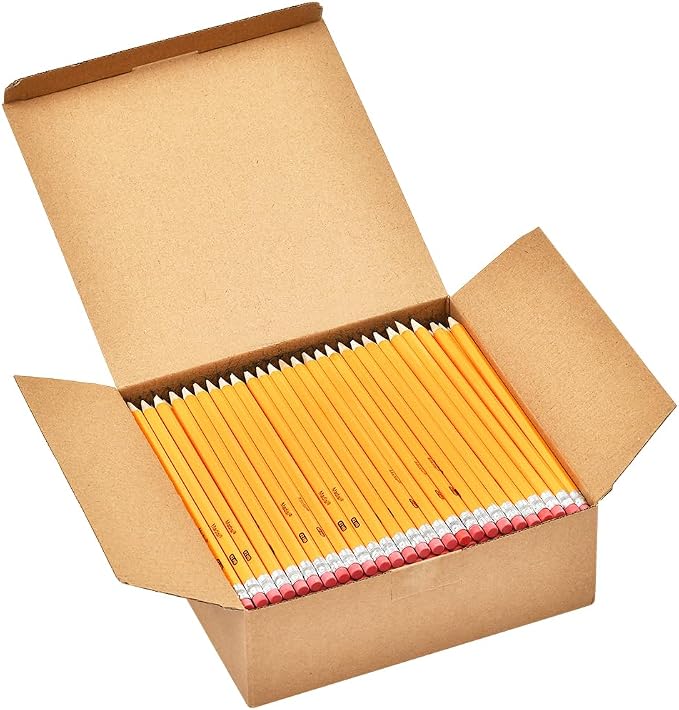 Madisi Wood-Cased #2 HB Pencils Bulk, 240 Count, Pre-sharpened | Box of Number 2 Pencils, Yellow, School Pack