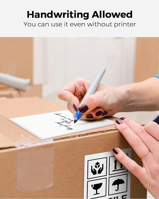 MUNBYN Thermal Shipping Labels, 4x6 Labels for Printer, 500 Sheets/1 Roll | Commercial Grade, No BPA and BPS, Print Clear and Sharp, Strong Adhesive, Compatible with Most Thermal Printers