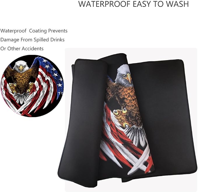 XXL Professional Large Mouse Pad & Computer Game Mouse Mat (35.4x15.7x0.1IN, US Eagle)