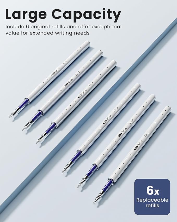 STAGEEK Blue Gel Pens GX3, 12Pcs Quick Dry Blue Ink Pens with 3 Extra Refills, Fine Point Retractable Smooth Writing Pens for Journaling, Office, Note Taking, School Supplies, Nurse Aesthetic(Blue)