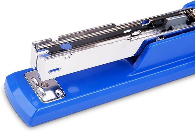 Labor Saving Black Desktop Staple, 4.8 Inch Stapler with 500 Pcs No.12 Staples for 20 Sheets Capacity (Blue)
