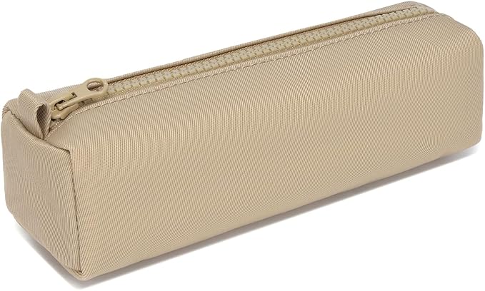 Pencil Case Lightweight and Durable Ideal Pencil Pouch for School and Office Supplies (Khaki,Oxford)