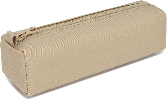 Pencil Case Lightweight and Durable Ideal Pencil Pouch for School and Office Supplies (Khaki,Oxford)