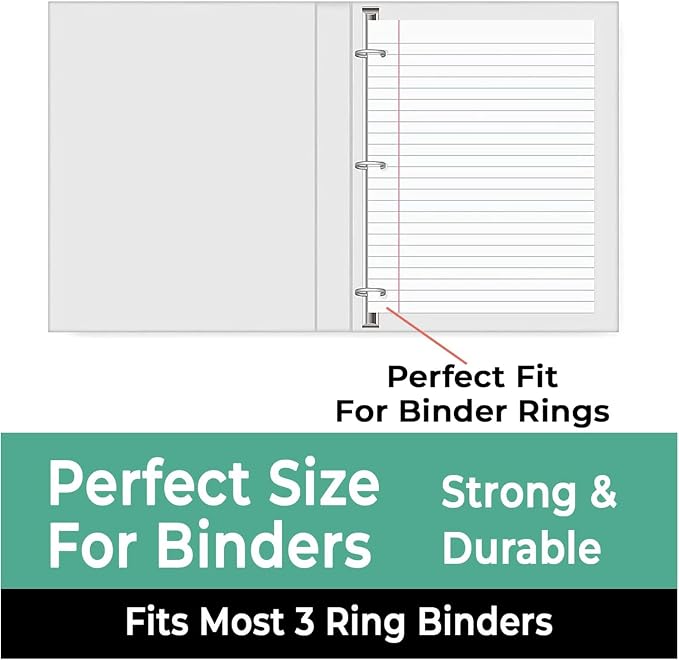 Rosmonde Loose Leaf Paper Bulk, 6750 Sheets, 45 Pack, College Ruled Paper | Bulk Notebook Paper, 8" x 10.5", 150 Sheets/Pack, Bulk Office Filler Paper, 3 Hole Punched, College Ruled Paper For Binder