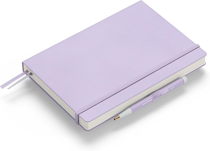 LEUCHTTURM1917 - Notebook Hardcover Medium A5-251 Numbered Pages for Writing and Journaling (Lilac, Plain)