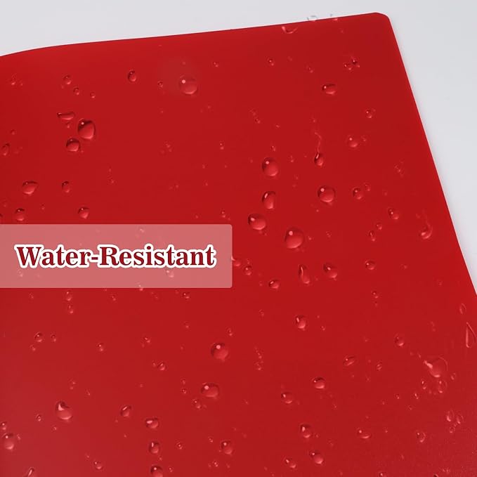 Plastic Folders with Pockets and Prongs,2-Pocket Folders with 3 Fasteners, Holds 8-1/2" x 11" Paper, Pastel Color (Bright Red, 12-Pack)