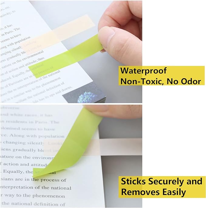 ELII 6000pcs Books Tabs for Annotating Page Tabs Morandi Sticky Index Tabs | Transparent Sticky Notes,Label Stickers,Index Tabs for Reading Notes, Classify File, Writable Repositionable,Bible Study