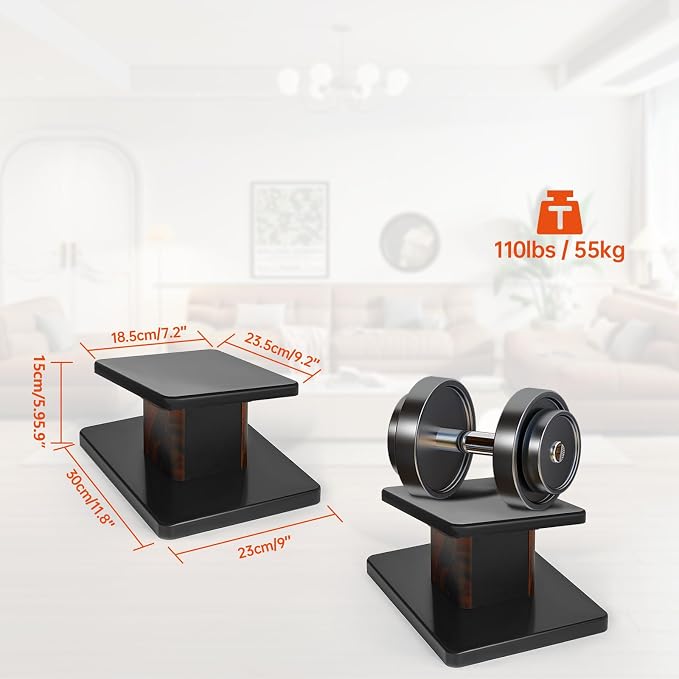 IBVIVIC Pair-6 Inch (15CM)-Wood Speaker Stands, 110lbs Weight Capacity | for Home-Cinema HiFi Desktop and Satellite Speakers Monitor Stands, Enhanced Audio Listening Experience for Home Theaters