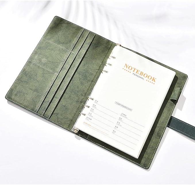 Journal Notebook Notebook A5 Horizontal Line Diary Hardcover Lining Journal High-end Luxury Suitable for Planning Writing Office School School Office Business (Color : Dark Green)