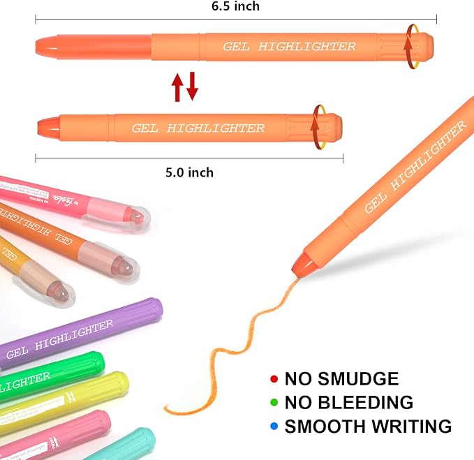 feela Bible Gel Highlighter study kit (8 Bright Colors)