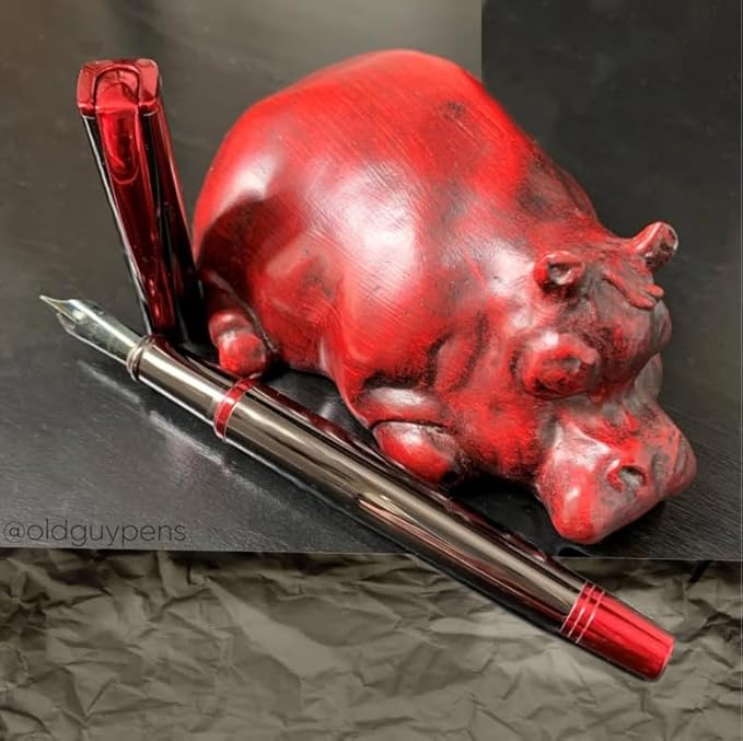 Monteverde USA Impressa Fountain Pen Gun Metal with Red Trim - Extra Fine Point - JoWo German Nib