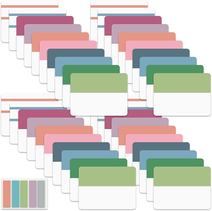 ELII 900 PCS Book Tabs 2 Inch Sticky Index Tabs, Colored Page Markers | Repositionable Tags,Reading Tabs,Self Adhesive Tape Flags for Books, Binders, Notebook and File Folders,Smooth Writing