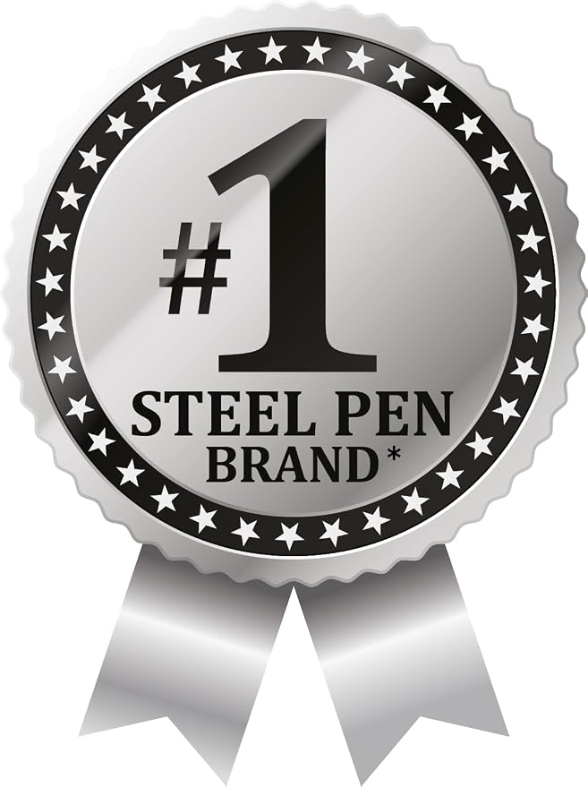 Zebra Pen F-301 Retractable Ballpoint Pen, Black/Blue Ink, 0.7mm, 6-Pack | Stainless Steel Barrel, Non-Slip Grip, Easy-Glide Ink, Fine Point Tip, Professional Design, Includes Bonus Refills (27206)