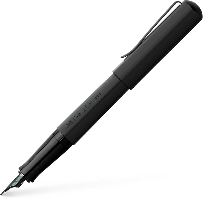 Faber-Castell HEXO Fountain Pen, Matte Black with Fine Nib