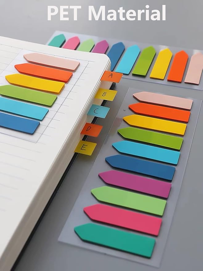 ELII 3600pcs Sticky Book Tabs,Writable Translucent Book Markers Annotating | Page Tabs,Transparent Sticky Notes Tabs for Binders,Morandi,Index Tabs,Page Tabs,Bible Study,Planning, Smooth Writing