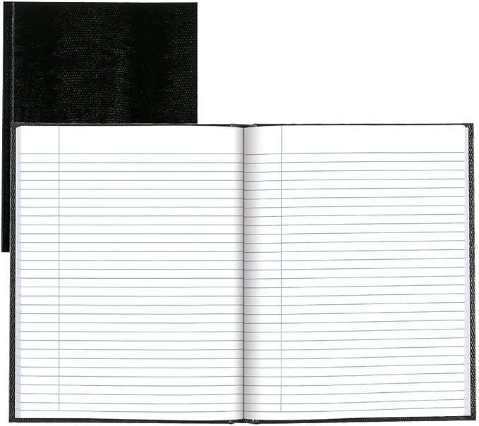 Blueline Executive Journal, Lizard-Like, Hard Cover, Perfect Binding, 150 Pages, 9.25" x 7.25", Black (A7.BLK)