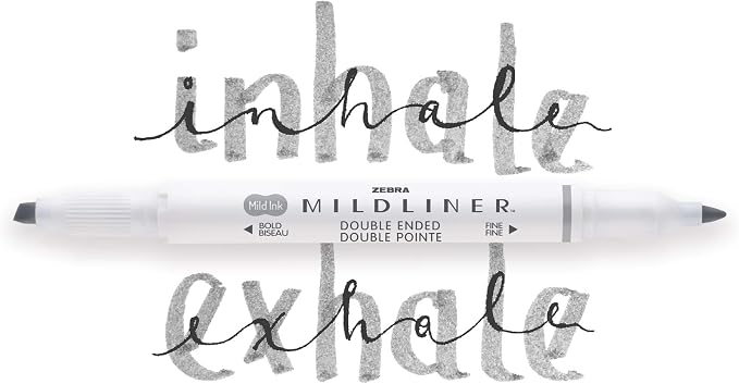 Zebra Pen Mildliner Double Ended Highlighter Set, Broad and Fine Point Tips, Assorted Ink Colors (Pack of 6, 90 Count Total)