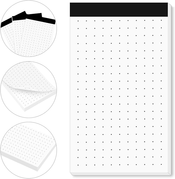 amassan Metal Pocket Notebook, Small Pocket Notepad Aluminum Note Case with Mini Metal Pen and 60-Page Sheets … (Notepads Refills （Dot Grid）)