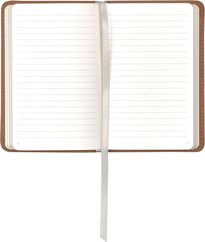 Classic Leather Notebook Writing Journal, Softcover, Narrow Ruled, Table of Contents and Numbered Pages