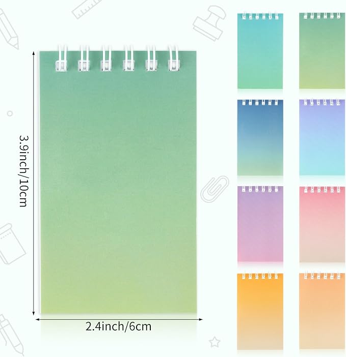 Small Spiral Notebook 24 Pcs Mini Journal Pocket Notebooks Set Colorful Cover Notebooks for Kids Party Supplies Teacher Children Classroom Rewards