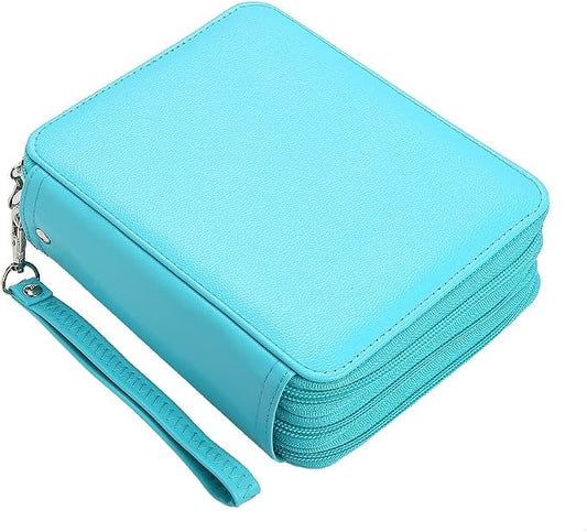 PU Pencil Case - 72 Slots Colored Pencil Case Organizer with Zipper for Watercolor Pens, Pencil Case Organizer for Artist