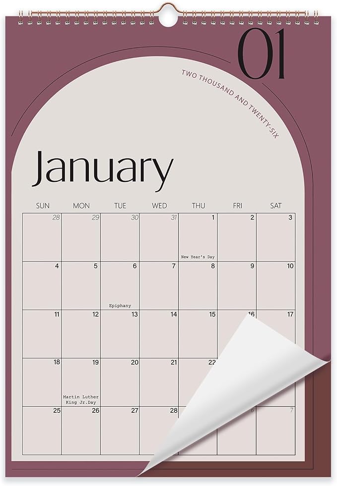 Comix 2026 Wall Calendar 12x17 Inch - 12 Month Jan to Dec 2026, Thick 120GSM Paper, Large Blocks Monthly Calendar for Notes, Home Office & School Scheduling