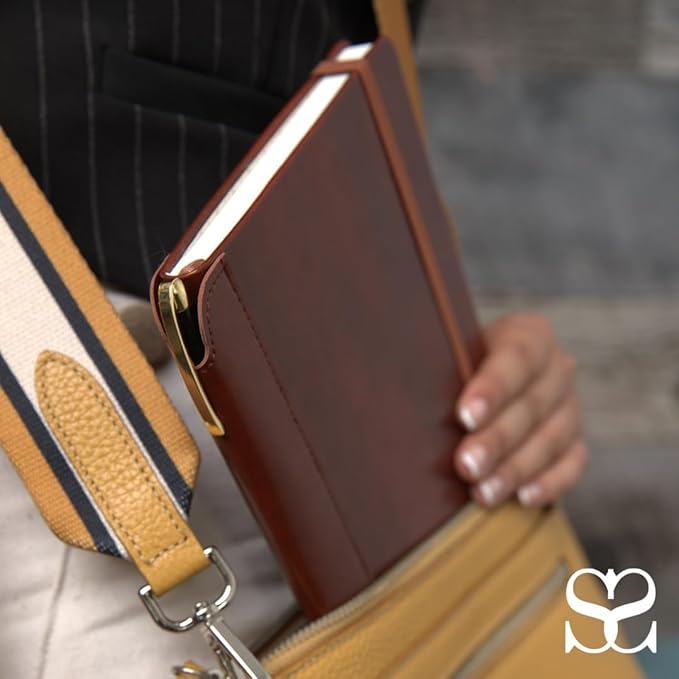SETTINI® Vegan Leather Journal Gift Set with Pen 192 Pages, Tree of Life | hardcover, luxury pen + unique pen holder, gift box, leather journal, A5, 192 pages, gift