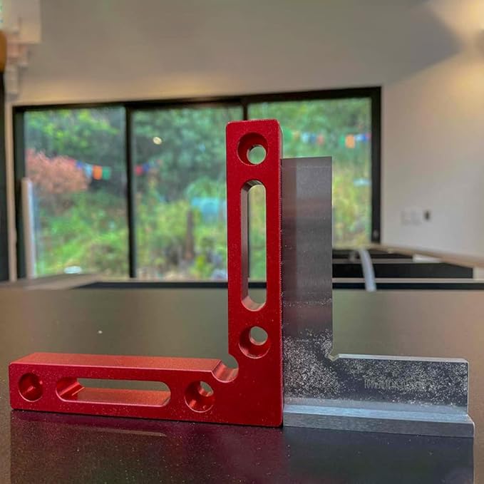 Precision Machinist Square 3 Inch Engineer Square 90 Degree Right Angle Ruler Ground Hardened Steel with Seat 3 x 2 Inch