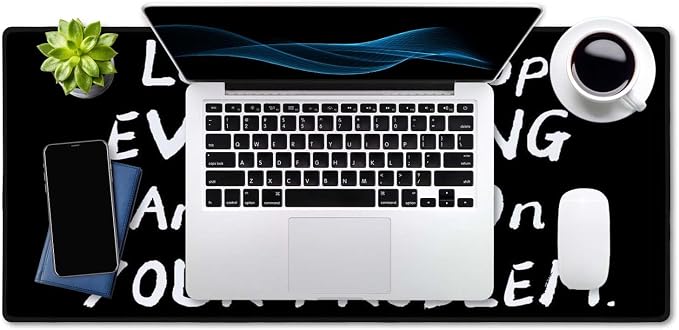 SSOIU Funny Saying Desk Mat,Large Mouse Pad 35.5" x 15.7" XXL Extended Gaming Mouse Pad Mat with Non-Slip Base Stitched Edge Mousepad for Computer - Let Me Drop Everything and Work On Your Problem