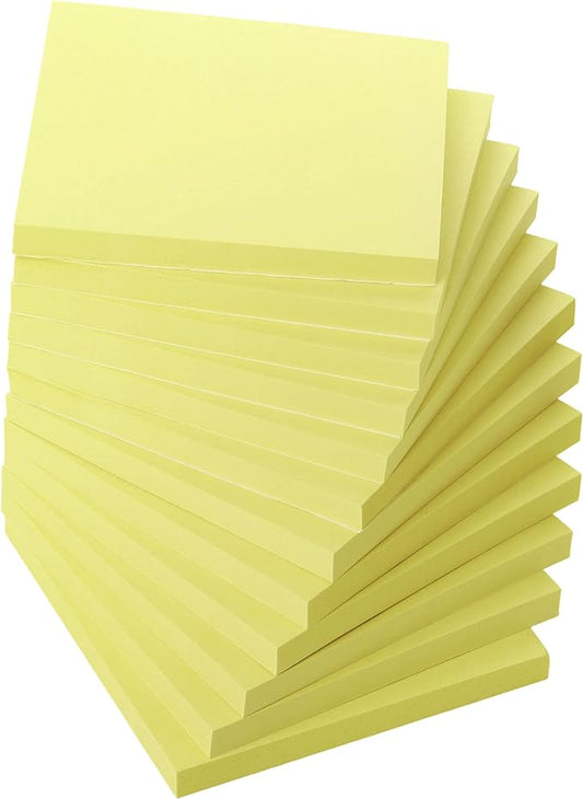 Mr. Pen- Sticky Notes, 3"x3", 12 Pads, 720 Sheets, Pastel Yellow Colors | Sticky Notes Bulk, Self-Stick Note Pads, Perfect for Office, School, Home, Study & Organization