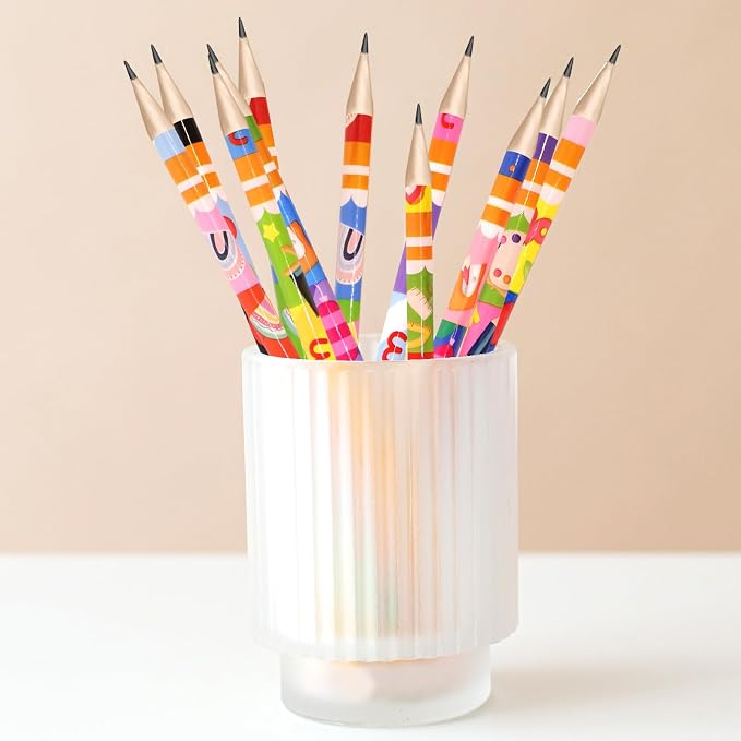 Fancy Land School Pencils 50 Pcs Welcome Back to School Wooden Pencil with Eraser First Day Classroom Teacher Award Kids Students Prize