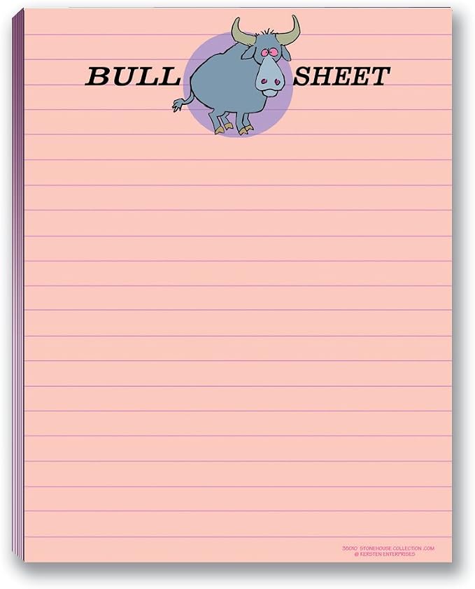 Stonehouse Collection Funny Notepads - Assorted Pack of 4 Note Pads - Funny Office Gifts for Coworkers, Women & Men - Made in USA Note Pad, 4.25 x 5.5 Inch Each - Cute Notepad & Fun Office Supplies