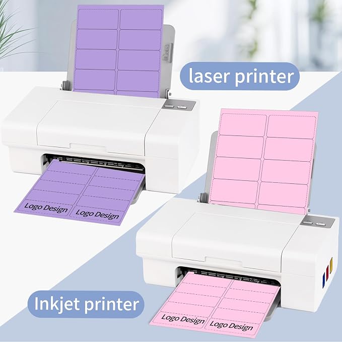 Shipping Labels Stickers, 2"×4" Printable Mailing Label for Laser/Inkjet Printing- Matte Red, Permanent Adhesive Labels Stickers