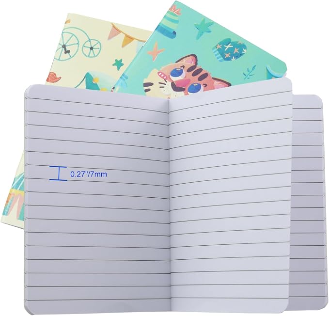 24pcs Mini Notebooks,3.5" x 5" Pocket Notepads,Small Journal for School Office Home Travel Gift Supplies(Animal)