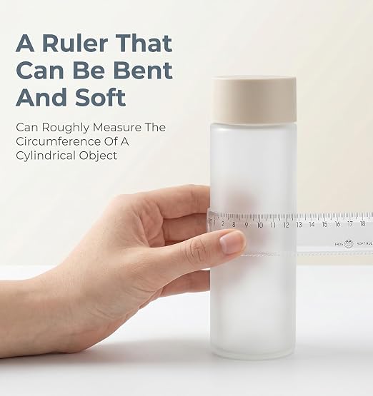 2 Pcs Flexible Ruler, 20cm Bendable Ruler, Unbreakable Measuring