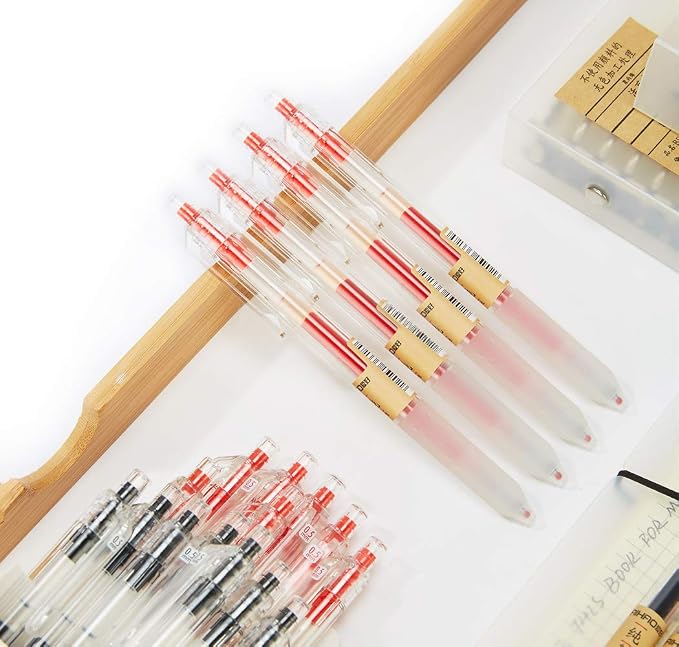 czxwyst X97 Retractable Gel Ink Pens 0.5mm Fine Point (Red Color 12-Pack)