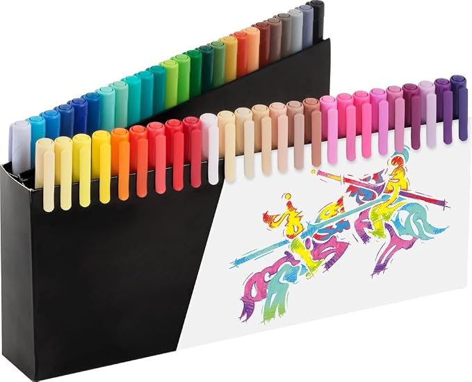 Faber-Castell Black Edition Soft Brush Pens, 50 Felt Tip Markers