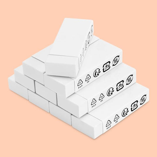Amazon Basics Block White Eraser, 10 Count (Pack of 1)