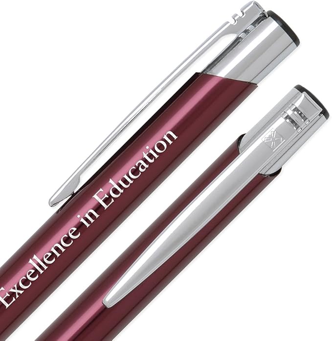 10 Personalized Engraved Classic Metal Ballpoint Pen & Mechanical Pencil Gift Set. Includes Case - Graphite Gray Color with Silver Accents. Black Ink.