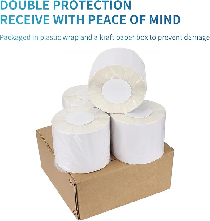 9527 Product 4x6 Blank Direct Thermal Shipping Labels for Zebra 2844 Zp-450 Zp-500 Zp-505 Direct Thermal Labels Printers, Eltron Printer, 250 Label per Roll,Total 16 Rolls 4000 Label