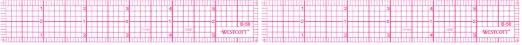 Westcott 8ths 6-Inch Beveled Transparent Ruler (B-50), Clear (Pack of 2)