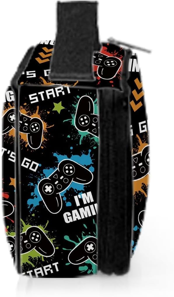 Game Pencil Case for Boys, Large Capacity Game Controller Kids Pencil Box with Zipper Compartments, Gamer Portable Pen Pouch Bag for Office School Travel