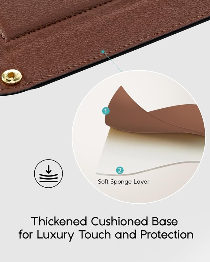 VLANDO Valet Tray for Men, Foldable PU Leather Catchall, Mocha Brown | Travel Catchall Tray, Jewelry Tray and Dresser Organizer for Keys, Wallet, Watch, Glasses, Rings and Small Accessories