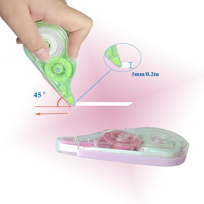 12PCS White Correction Tape,39.4ft Each,Easy To Use Applicator for Instant Corrections Wrong Writing At Any Time, Tear-Resistant Correction Tape for Office or School Supplies