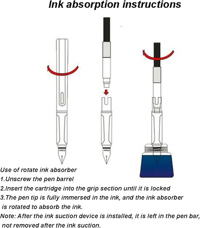 82 Fountain Pen - Iridium Fine Nib with Ink Converter | Acrylic Material Pen Barrel,Winter Snow,Gold Trim