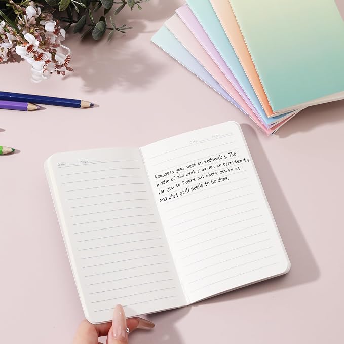 Ddaowanx Small Lined Notepads, Bulk Cute Mini Journals,3.5 x 5.5 Inches,72 Pages, Pocket Notebooks Set Colorful Cover Notebooks for Kids, Party Favors (60)