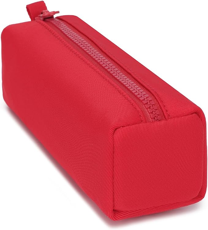 Pencil Case Lightweight and Durable Ideal Pencil Pouch for School and Office Supplies (Red,Oxford)